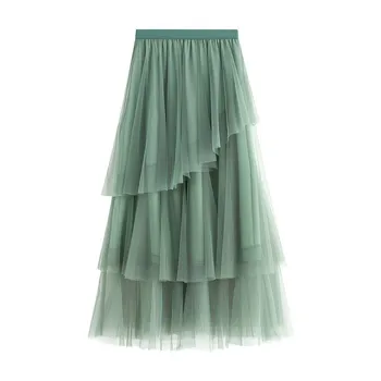 Women's skirts Green Pink Maxi Long Tulle Skirt Women Fashion Elegant Elastic High Waist Tutu Skirt Female Jupe Longue
Women's skirts Green Pink Maxi Long Tulle Skirt Women Fashion Elegant Elastic High Waist Tutu Skirt Female Jupe Longue
