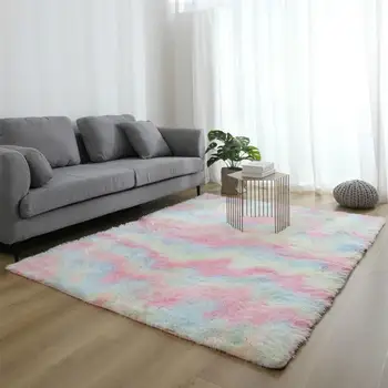 Colorful Carpet Shaggy Girl Room Bedside Rugs Cute Rainbow Color Soft Fluffy Plush Rug For Bedroom Nordic Home Decor
Colorful Carpet Shaggy Girl Room Bedside Rugs Cute Rainbow Color Soft Fluffy Plush Rug For Bedroom Nordic Home Decor