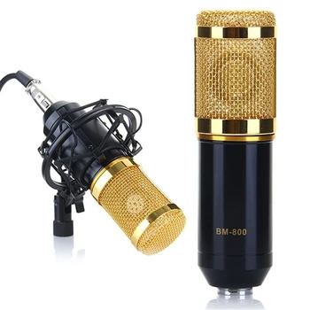 BM-800 Condenser Sound Recording Microphone and Plastic Shock Mount for Radio Broadcasting Studio Voice Recording
BM-800 Condenser Sound Recording Microphone and Plastic Shock Mount for Radio Broadcasting Studio Voice Recording