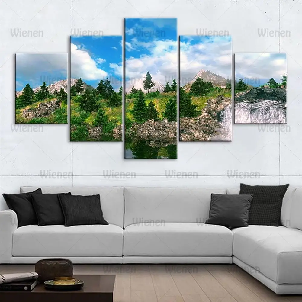 Wall Art 5 Piece Home Decor Green Trees Hd Print Modular Abstract Picture Posters Clear Sky Canvas Painting For Bedroom No Frame
Wall Art 5 Piece Home Decor Green Trees Hd Print Modular Abstract Picture Posters Clear Sky Canvas Painting For Bedroom No Frame
