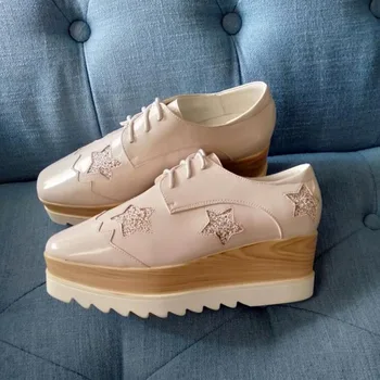 39 40 woman Loafer Stars Women Square Toe lace-up Thick Bottom Platform Wedge Shoes For Women Causal Spring Autumn Shoes CH7-31
39 40 woman Loafer Stars Women Square Toe lace-up Thick Bottom Platform Wedge Shoes For Women Causal Spring Autumn Shoes CH7-31