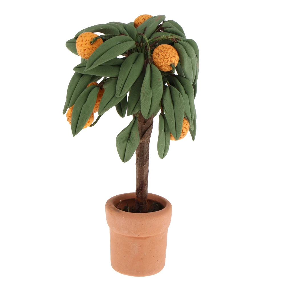 1:12 Dollhouse Miniature Simulation Plant in Pot Garden Outdoor Flowerpot Plant (Tangerine Tree) 1:12 Dollhouse Miniature Simulation Plant in Pot Garden Outdoor Flowerpot Plant (Tangerine Tree)