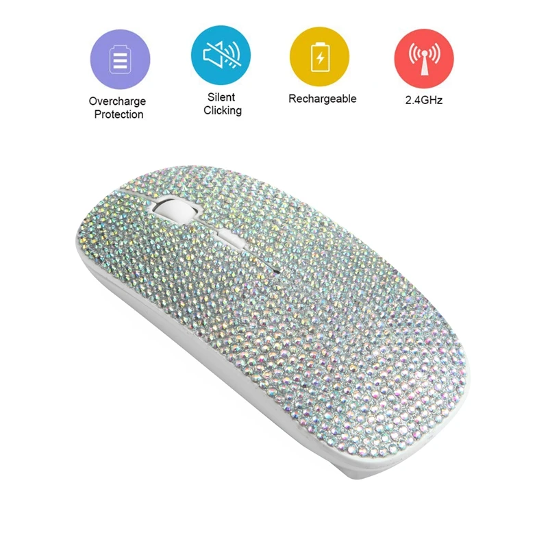 2.4GHz Wireless Mouse Covered with Rhinestone Crystal with USB Receiver Computer Mouse Ergonomics Mouse
2.4GHz Wireless Mouse Covered with Rhinestone Crystal with USB Receiver Computer Mouse Ergonomics Mouse