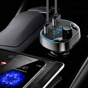 T24FM transmitter Zhitong fast charging voice navigation car hands-free phone Bluetooth MP3 player car accessories XC-246
T24FM transmitter Zhitong fast charging voice navigation car hands-free phone Bluetooth MP3 player car accessories XC-246