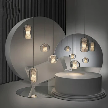 Nordic Simple Restaurant Designer Post-modern Bar Cafe Bedroom Bedside Natural Marble-like Glass Chandelier
Nordic Simple Restaurant Designer Post-modern Bar Cafe Bedroom Bedside Natural Marble-like Glass Chandelier