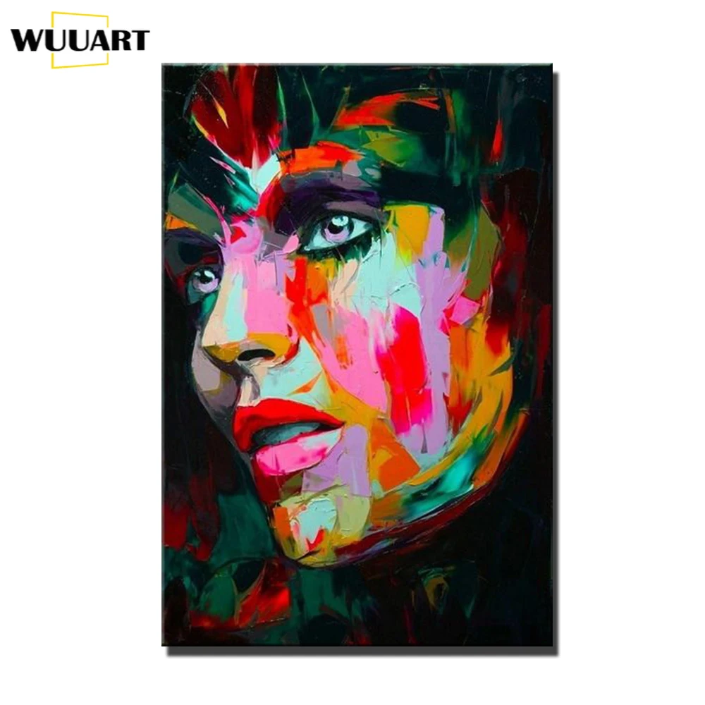 Face oil painting Hand Painted Francoise Nielly style Palette knife portrait canvas painting art pictures for living room home
Face oil painting Hand Painted Francoise Nielly style Palette knife portrait canvas painting art pictures for living room home