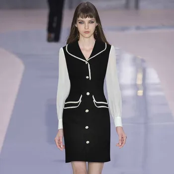 Gedivoen Fashion Runway Summer Dress Women Turn-down Collar Beading Simple A Line Dress Elegant Short Mini Dresses Vestidos
Gedivoen Fashion Runway Summer Dress Women Turn-down Collar Beading Simple A Line Dress Elegant Short Mini Dresses Vestidos