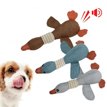 개 씹는 소리 야생 거위 모양 소리 장난감 청소 치아 강아지 훈련 공급 perros accesorios