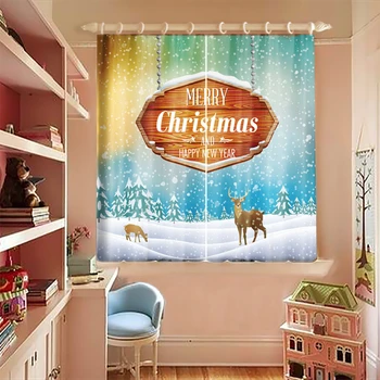 Small Window Blackout Curtains Christmas Elk Snow Scene Pattern Short Curtains Thicken Fabric Bedroom Curtains for Living Room
Small Window Blackout Curtains Christmas Elk Snow Scene Pattern Short Curtains Thicken Fabric Bedroom Curtains for Living Room