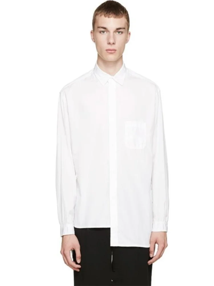 Men's spring new fashion personality slim asymmetrical nightclub hair casual large size long sleeve shirt
Men's spring new fashion personality slim asymmetrical nightclub hair casual large size long sleeve shirt