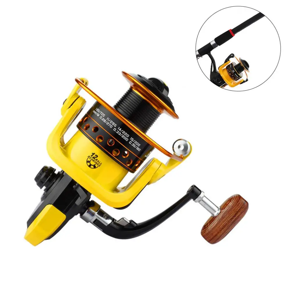 12BB 3000 / 4000 Fishing Reels Wheel Spinning Reel 15kg Drag Power with Double Colour Metal Line Cup & Wooden Handle Knob
12BB 3000 / 4000 Fishing Reels Wheel Spinning Reel 15kg Drag Power with Double Colour Metal Line Cup & Wooden Handle Knob