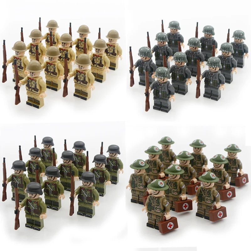 WW2 Military German Army Japan Chinese Soldier Figure Buidling Blocks Weapon Parts Accessories MOC Bricks Children Toys For Boys
WW2 Military German Army Japan Chinese Soldier Figure Buidling Blocks Weapon Parts Accessories MOC Bricks Children Toys For Boys