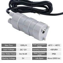 1pc DC 12V Water Pump Camper Motorhome High Flow Whale Pump 1000L/H 5M Durable Engineering Plastics Pump bomba de agua
1pc DC 12V Water Pump Camper Motorhome High Flow Whale Pump 1000L/H 5M Durable Engineering Plastics Pump bomba de agua