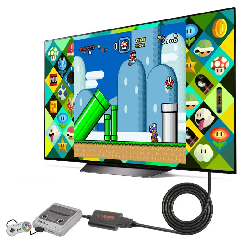 10 PCS a lot HDMI-compatible Converter Adapter for N64/NGC/SNES 1080P Plug And Play Full Digital Cable
10 PCS a lot HDMI-compatible Converter Adapter for N64/NGC/SNES 1080P Plug And Play Full Digital Cable