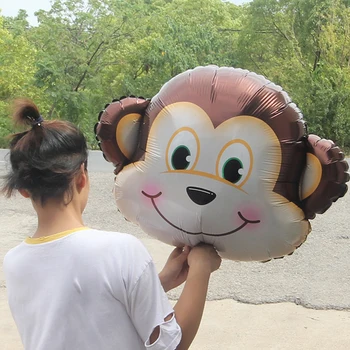 

1 Pcs Jungle Animal Tiger Lion Monkey Zebra Giraffe Cow Air Helium Balloon Kids Safari Zoo Theme Birthday Party Kids Gifts Decor