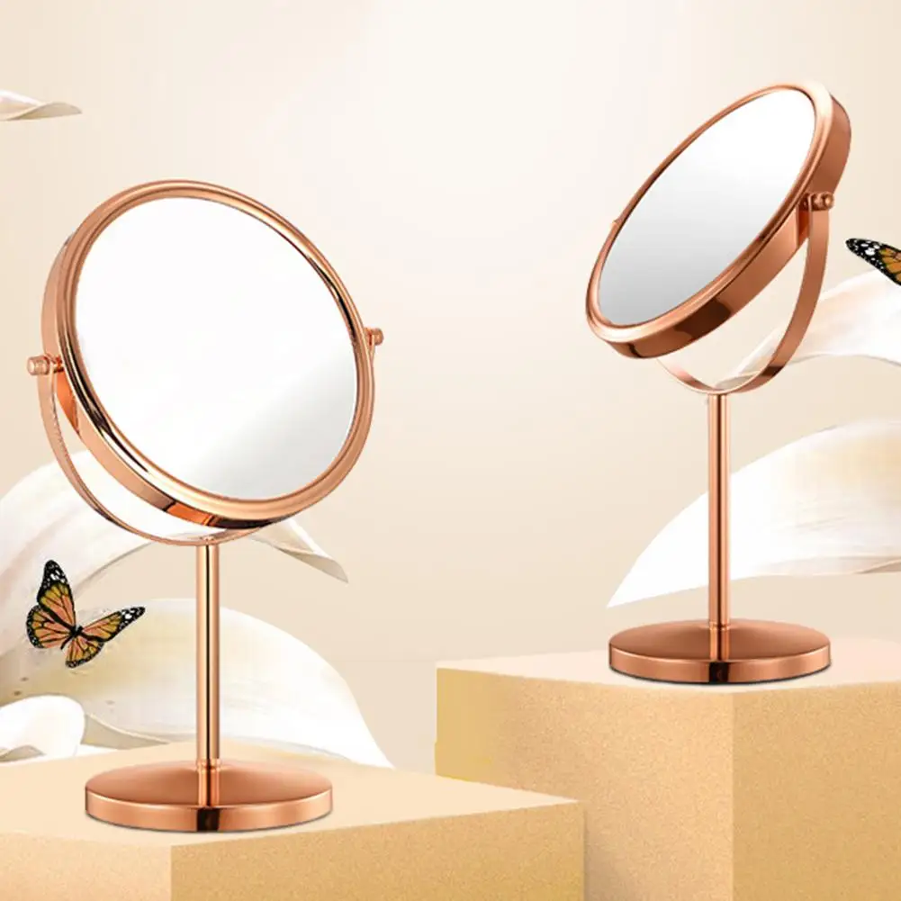 

Rotatable Double-side Makeup Mirror Table Desktop Makeup Round Magnifying Desktop Standing Cosmetic Make Up Cosmetic Mirror