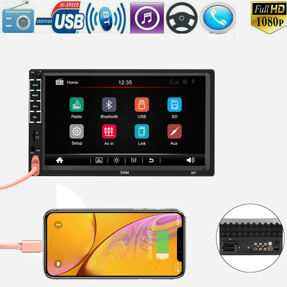 7 inch 2 din Car Multimedia Player GPS Navigation with Map HD Touch Screen Bluetooth FM Radio MP3 MP5 Player Radio USB/TF AUX
7 inch 2 din Car Multimedia Player GPS Navigation with Map HD Touch Screen Bluetooth FM Radio MP3 MP5 Player Radio USB/TF AUX