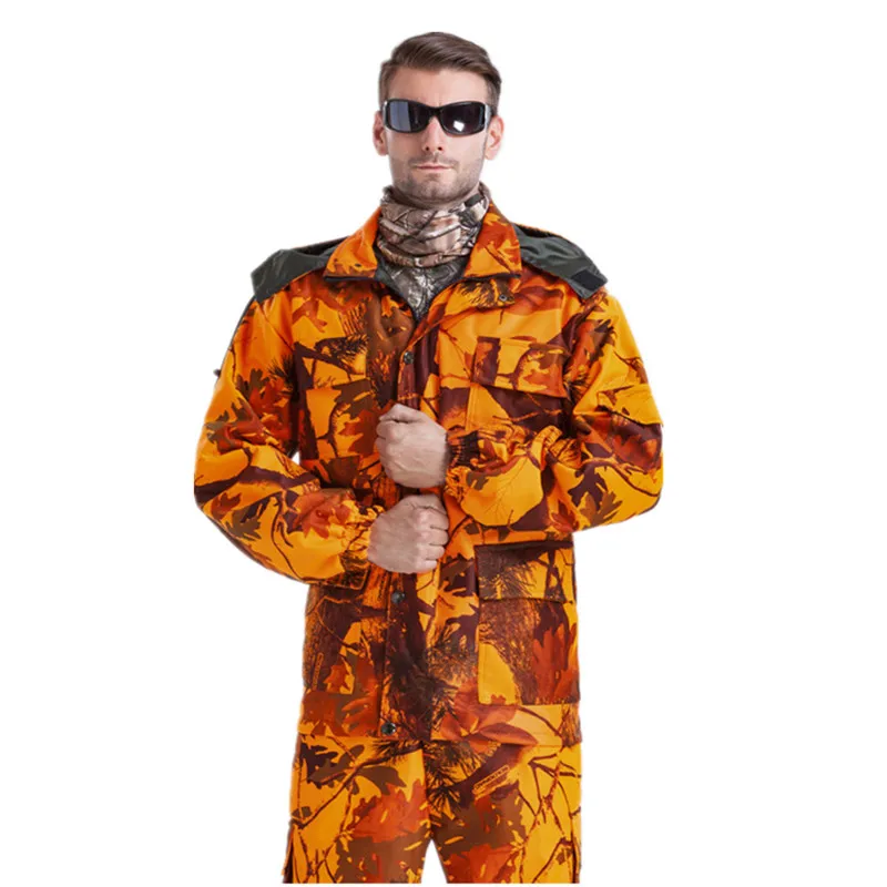 Outdoor orange Bionic camouflage clothing Ghillie Suit Tactical Military clothes Hunting Waterproof Jacket and trousers suit 
Outdoor orange Bionic camouflage clothing Ghillie Suit Tactical Military clothes Hunting Waterproof Jacket and trousers suit