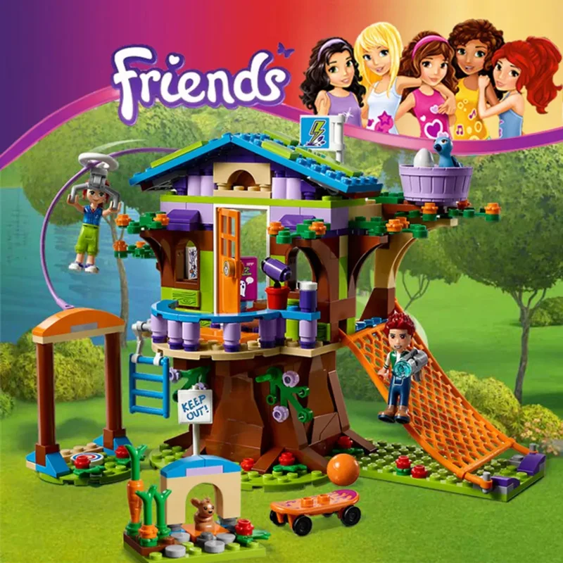 

357pcs Friends Adventure Camp Tree House Emma Mia Building Bricks Figure Toy for Children Compatible with Legoinglys for Girls