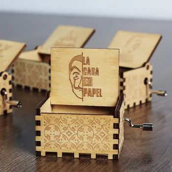 VIP Music Box Antique Wooden Carved Bella Ciao Salvador Dali LA CASA DE PAPEL Musical Box Hand Cranked Boy gift Birthday Gift
VIP Music Box Antique Wooden Carved Bella Ciao Salvador Dali LA CASA DE PAPEL Musical Box Hand Cranked Boy gift Birthday Gift
