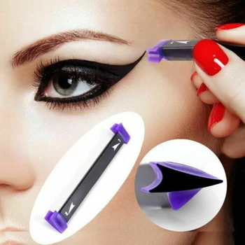 

3 Size Stamp Eyeliner Tool Beauty Makeup Brush New Wing Style Kitten Large Easy To Cat Eye Cosmetic Quick Dry Eyeliner Set TSLM1