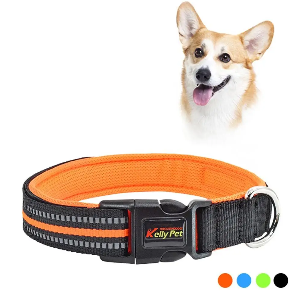Adjustable Reflective Silk Soft Neoprene Filled Breathable Nylon Pet Collar For Small Medium And Large Dogs
Adjustable Reflective Silk Soft Neoprene Filled Breathable Nylon Pet Collar For Small Medium And Large Dogs