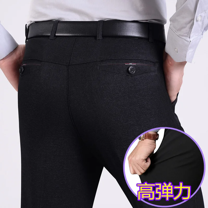 Spring And Autumn Thick-Casual Pants Men Middle-aged High-waisted Straight-Cut Loose-Fit Business Bib Overall Elasticity Suit Pa
Spring And Autumn Thick-Casual Pants Men Middle-aged High-waisted Straight-Cut Loose-Fit Business Bib Overall Elasticity Suit Pa