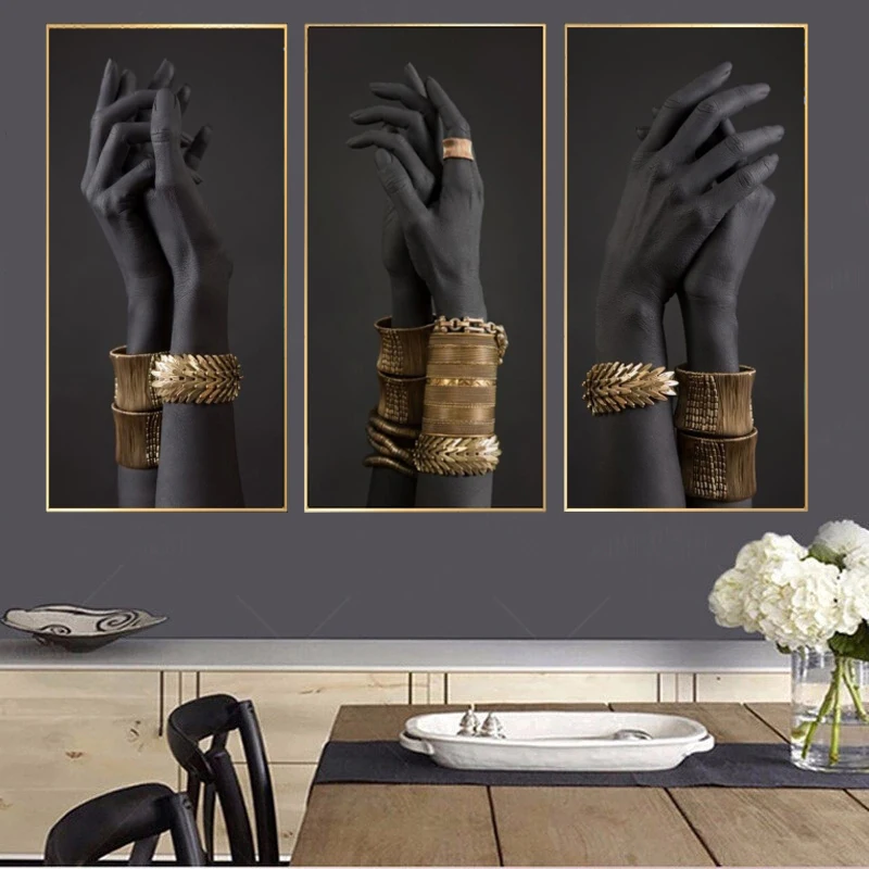 African Golden Jewelry with Lover's Hands Art Canvas Paintings on The Wall Art Posters and Prints Pictures for Living Room Decor
African Golden Jewelry with Lover's Hands Art Canvas Paintings on The Wall Art Posters and Prints Pictures for Living Room Decor