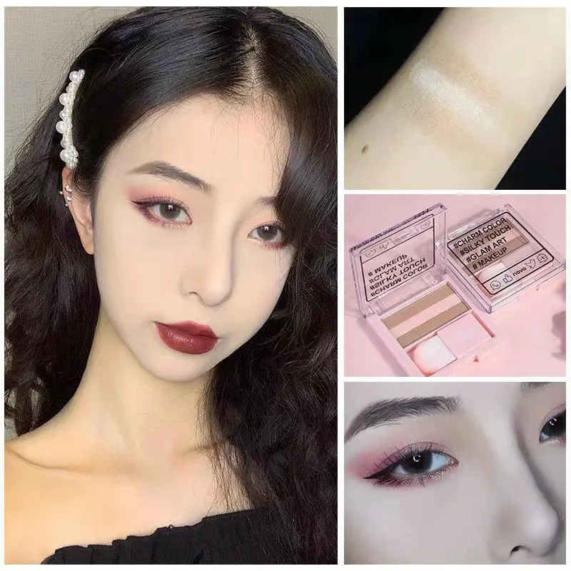 Beauty Glazed 3 Colors Bronze Palette Highlighter Shimmer Eyeshadow Powder Makeup Tool YUF99
Beauty Glazed 3 Colors Bronze Palette Highlighter Shimmer Eyeshadow Powder Makeup Tool YUF99