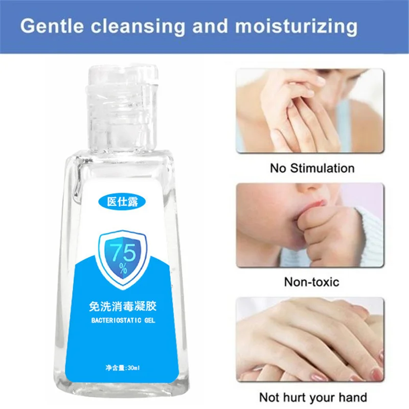 Hand Sanitizer Anti-Bacteria Anti-virus 30ml 75% Alcohol Water-free Wash-free Quick -drying Disinfection Gel Antibacterial
Hand Sanitizer Anti-Bacteria Anti-virus 30ml 75% Alcohol Water-free Wash-free Quick -drying Disinfection Gel Antibacterial