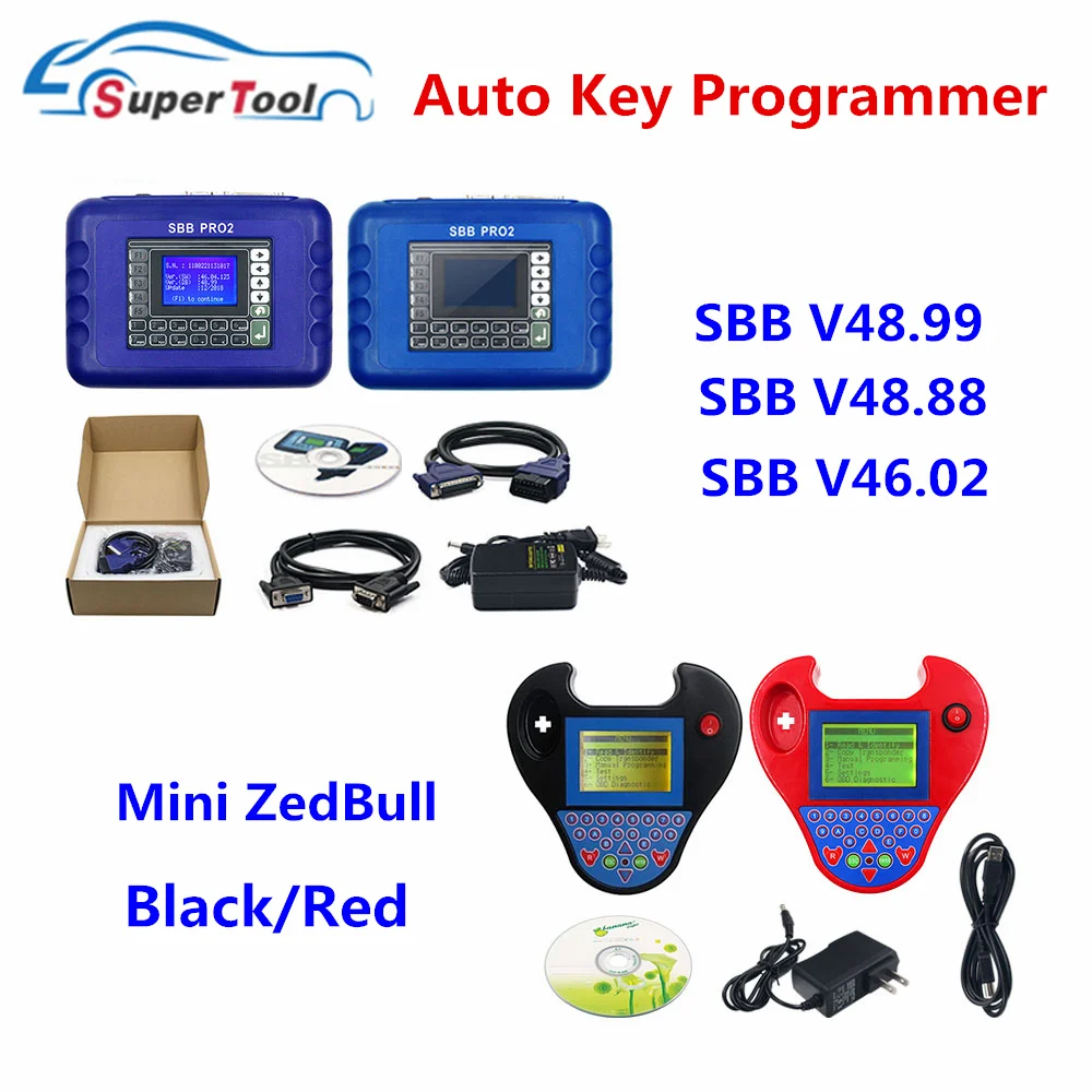 Авто программатор ключей SBB Pro2 V48.99/48 88/46 02 + Мини ZedBull ключи производитель копию 48 88