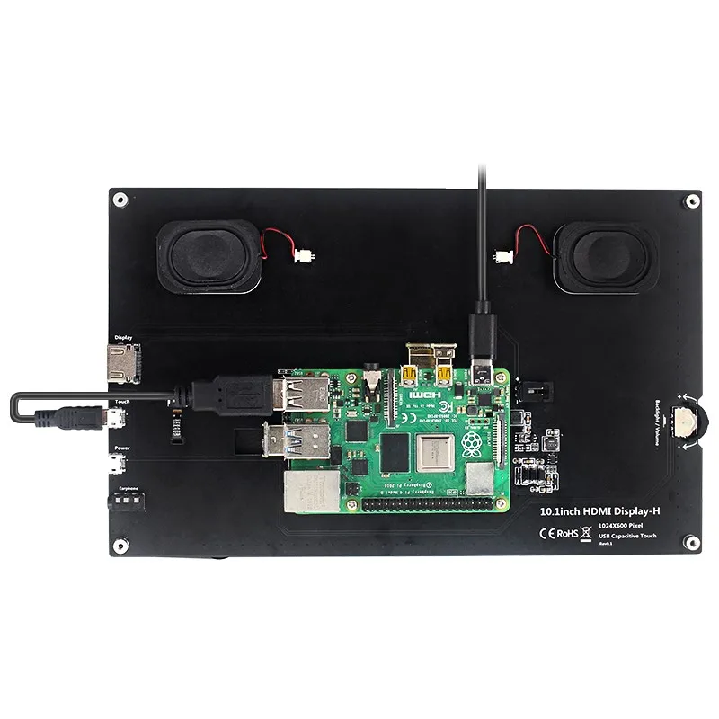 10.1 Inch IPS LCD for Raspberry Pi 5 / 4 Touch Screen 1024x600 / 1280x800 Display with Holder Monitor for Raspberry Pi 5 4B PC 10.1 Inch IPS LCD for Raspberry Pi 5 / 4 Touch Screen 1024x600 / 1280x800 Display with Holder Monitor for Raspberry Pi 5 4B PC