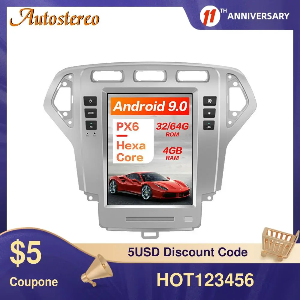 6-ядерный Автомобильный GPS-навигатор Tesla Style Android 9,0 для Ford Fusion Mondeo 2007-2010 стерео головное устройство мультимедийный плеер авторадио
6-ядерный Автомобильный GPS-навигатор Tesla Style Android 9,0 для Ford Fusion Mondeo 2007-2010 стерео головное устройство мультимедийный плеер авторадио