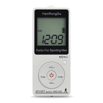 HRD-602 Portable Radio with Earphone Receiver FM/AM Radio LCD Display Lock Button Sports Pedometer Sports Mini Radios
HRD-602 Portable Radio with Earphone Receiver FM/AM Radio LCD Display Lock Button Sports Pedometer Sports Mini Radios