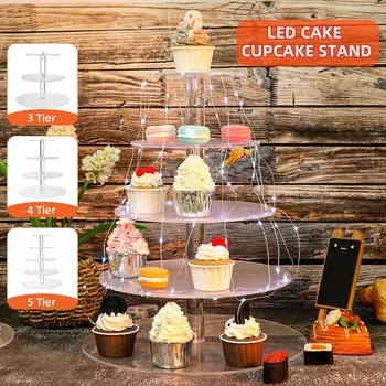 3Layers Acrylic Cake Rack Stand With LED Lights Wedding Plates Party Tableware Festival Decor String-Lights Pastry-Stand Cupcake
3Layers Acrylic Cake Rack Stand With LED Lights Wedding Plates Party Tableware Festival Decor String-Lights Pastry-Stand Cupcake