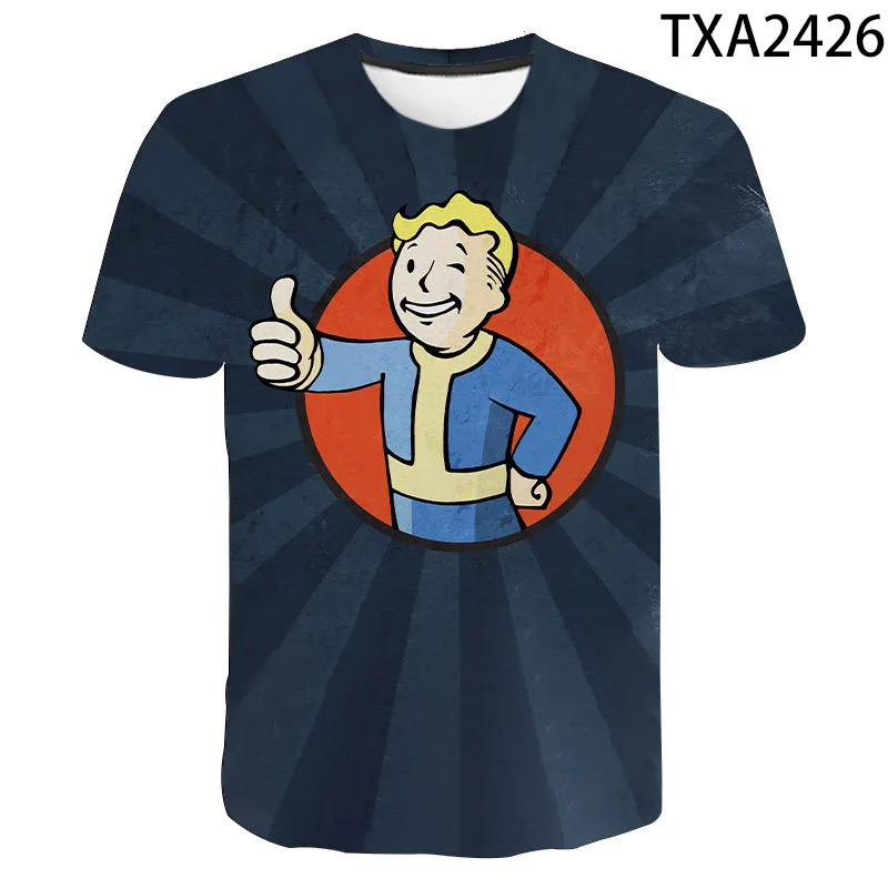 Новинка 2020 футболка Fallout 3D для мужчин и женщин детские топы с принтом летняя