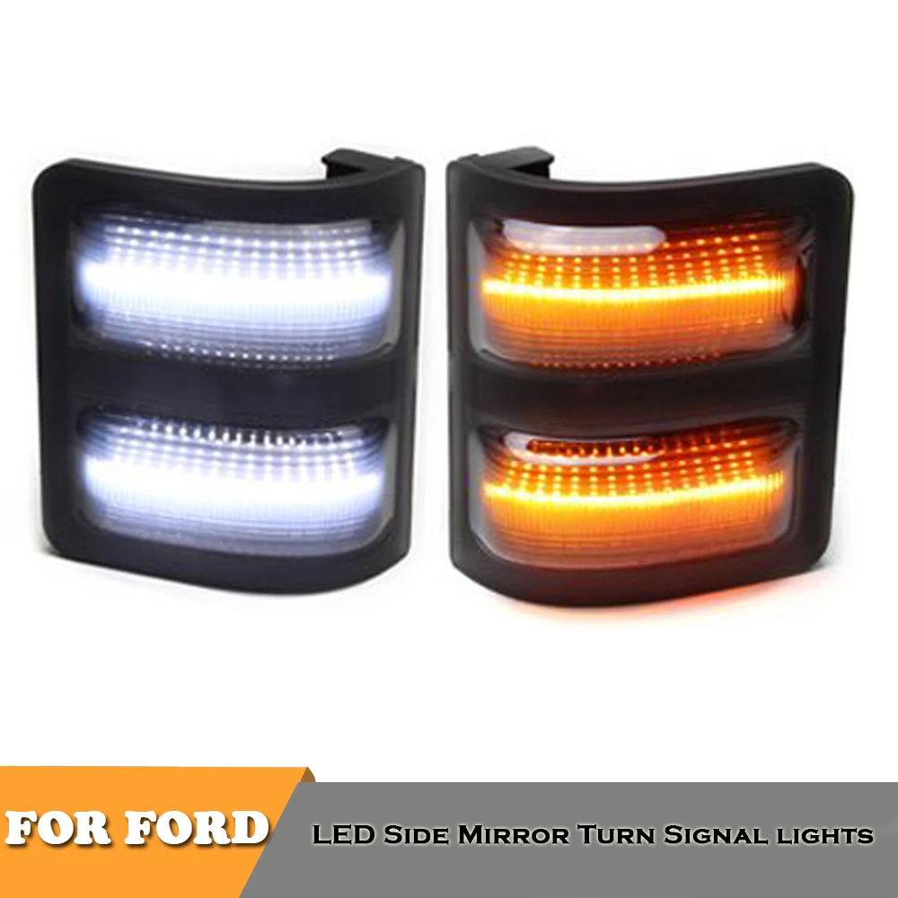 white yellow led side mirror parking light turn signal indicator lamps for Ford F150 F250 F350 F450 F550 auto accessories 
white yellow led side mirror parking light turn signal indicator lamps for Ford F150 F250 F350 F450 F550 auto accessories