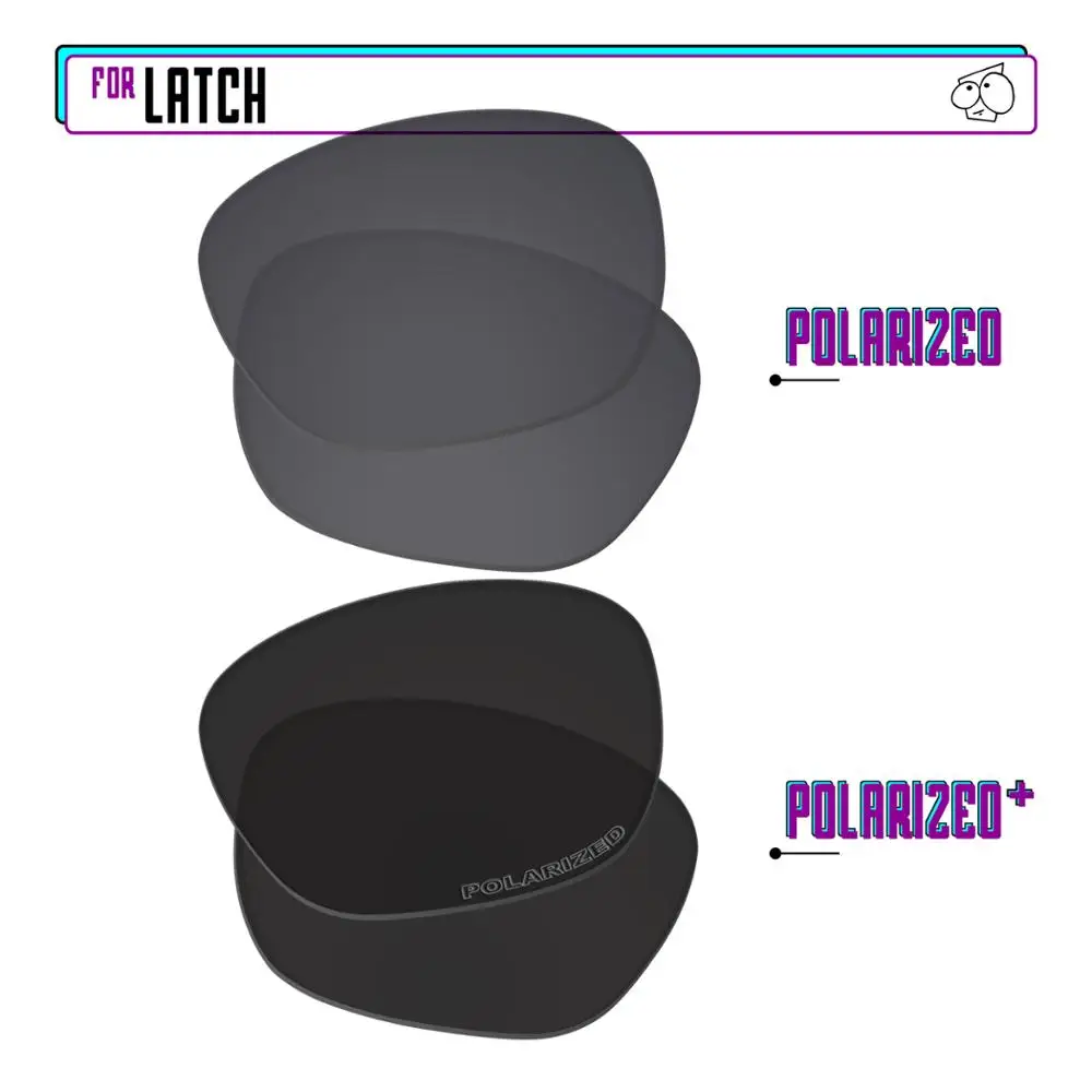 

EZReplace Polarized Replacement Lenses for - Oakley Latch Sunglasses - BlackP Plus-BlackIRP