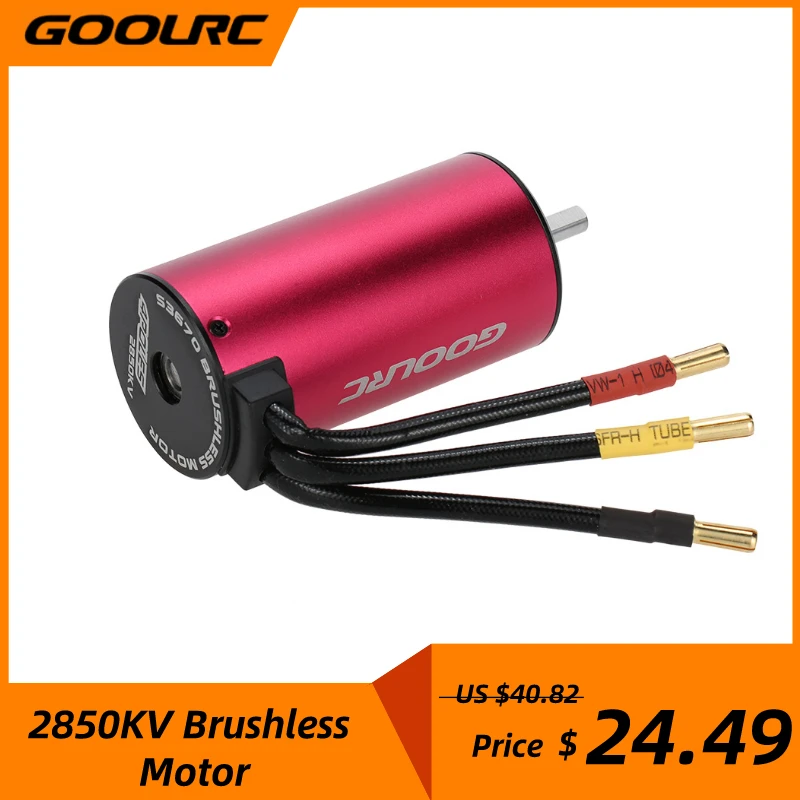 Бесщеточный двигатель GoolRC S3670 2850KV 4 полюса Бесконтактный для 1/8 1/10 RC автомобиля