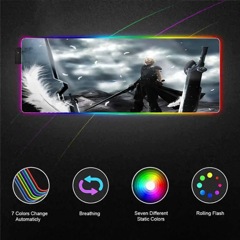 XGZ Large Mouse Pad Final Fantasy Anime RGB with LED Anime Mouse Pad Computer Game MousePad Computer Keyboard Desk Mat
XGZ Large Mouse Pad Final Fantasy Anime RGB with LED Anime Mouse Pad Computer Game MousePad Computer Keyboard Desk Mat