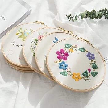 20cm DIY Embroidery Flower Handwork Needlework for Beginner Cross Stitch Kit Ribbon Painting Embroidery Hoop Home Decor 6Pattern
20cm DIY Embroidery Flower Handwork Needlework for Beginner Cross Stitch Kit Ribbon Painting Embroidery Hoop Home Decor 6Pattern