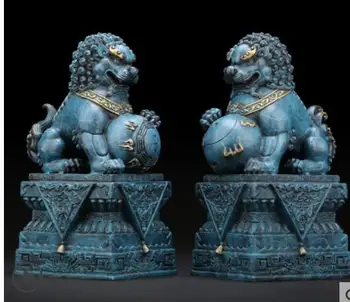Antique Eight Diagrams Pure Copper Forbidden City Beijing lion 1 pair Guardion Foo Bronze Porta Casa Par atacado lojas Bronze
Antique Eight Diagrams Pure Copper Forbidden City Beijing lion 1 pair Guardion Foo Bronze Porta Casa Par atacado lojas Bronze
