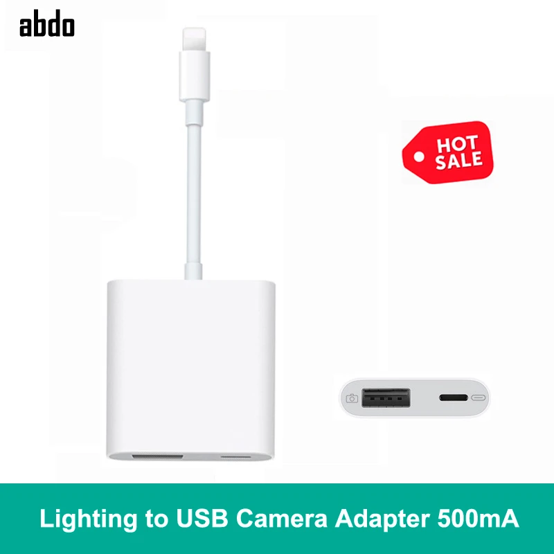 500mA High-Power Lightning to USB Digital Camera OTG Date Connector Cable Adapter For iPad mini 2/3/4 Air iPhone XR X XS Max 8/7
500mA High-Power Lightning to USB Digital Camera OTG Date Connector Cable Adapter For iPad mini 2/3/4 Air iPhone XR X XS Max 8/7