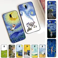 

Paintings Starry Night Van Gogh Phone Case for Vivo Y91C Y11 17 19 17 67 81 Oppo A9 2020 Realme c3