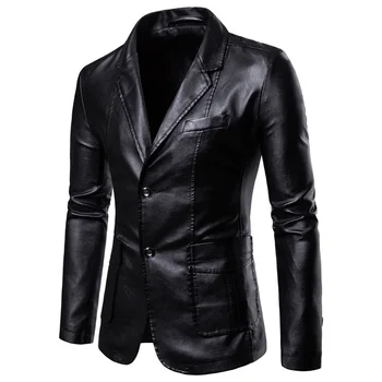 Leather Jacket Men Spring and Autumn 2020 New Men's Fashion PU Leather Jacket Suit Collar Slim Casual Men's Leather Jacket
Leather Jacket Men Spring and Autumn 2020 New Men's Fashion PU Leather Jacket Suit Collar Slim Casual Men's Leather Jacket
