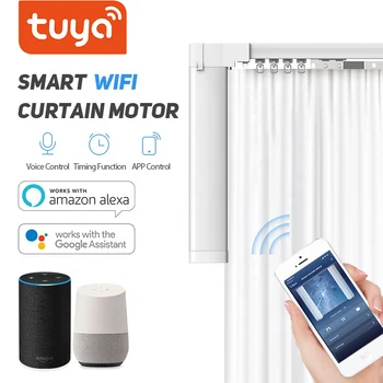 Tuya Smart Curtain Motor Intelligent Wifi Works with Alexa Google Home Wireless Remote Control Tuya APP Electric Curtain
Tuya Smart Curtain Motor Intelligent Wifi Works with Alexa Google Home Wireless Remote Control Tuya APP Electric Curtain