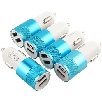 Mini ABS Dual USB Car Charger Adaptor Bullet Shape 2-Port Socket for Phone Tablet Simultaneously Charge Two Devices
Mini ABS Dual USB Car Charger Adaptor Bullet Shape 2-Port Socket for Phone Tablet Simultaneously Charge Two Devices