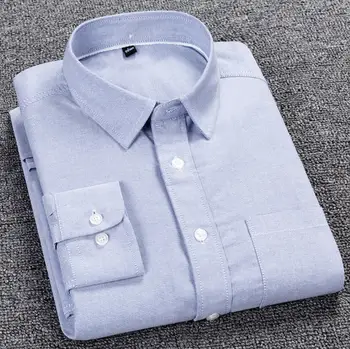 100% cotton shirt men's solid color shirt men's middle-aged and young casual long-sleeved white tooling shirt KXK-01-68 
100% cotton shirt men's solid color shirt men's middle-aged and young casual long-sleeved white tooling shirt KXK-01-68