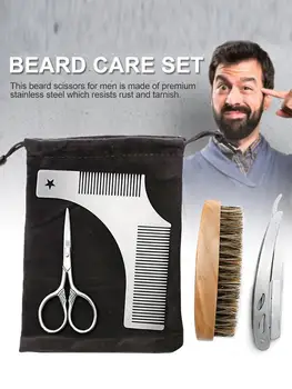 Beard Care Set Beard Comb Stainless Steel Beard Brush Template Comb Styling Trimming Cleaning Tool for Men Beard comb set
Beard Care Set Beard Comb Stainless Steel Beard Brush Template Comb Styling Trimming Cleaning Tool for Men Beard comb set