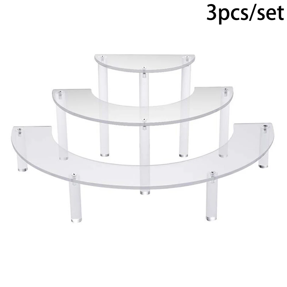 3PCS/Set Acrylic Cake Cosmetic Display Stand Semicircle Removable Multi-Layer Dessert Display Stand For Party Anniversary
3PCS/Set Acrylic Cake Cosmetic Display Stand Semicircle Removable Multi-Layer Dessert Display Stand For Party Anniversary